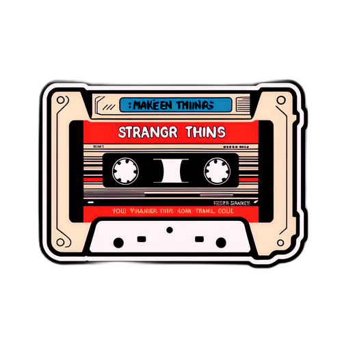 Stranger Things Retro Cassette Sticker