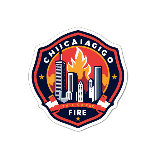 Sticker del camiseta retro del Chicago Fire