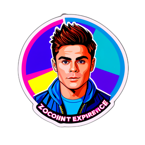 Zac Efron koncertélmény ihlette matrica