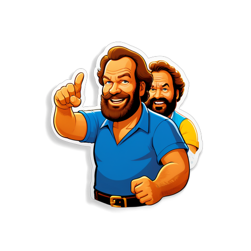 Humoros pillanatok Terence Hill és Bud Spencer karikatúrában