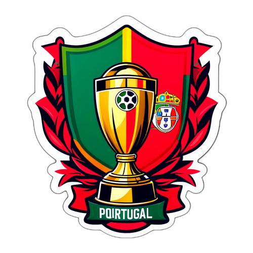 लीग कप का जश्न मनाते एक स्टिकर