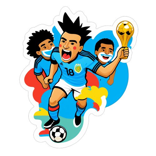 Unleash the Passion: Celebrate the Copa America Final with This Dynamic Fan Sticker!