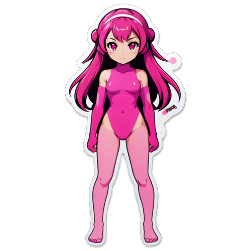 Dynamic Pink Ninja: Empowerment in Motion