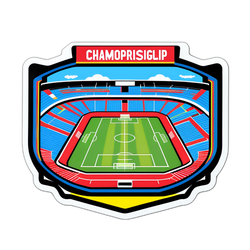 Retro Belgische Voetbalstadion Sticker