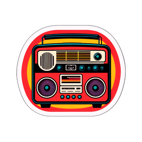 Retro BBC Radio Sticker
