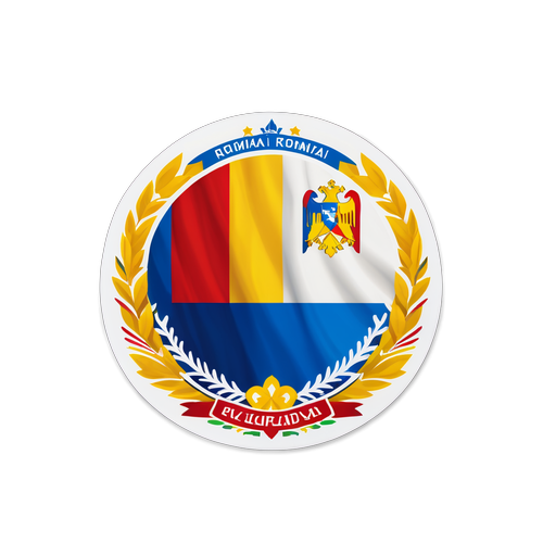 Sticker sărbătorind 1 Decembrie - Ziua Națională a României