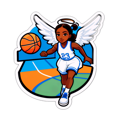 Graphic ng Basketball Court kasama si Angel Reese