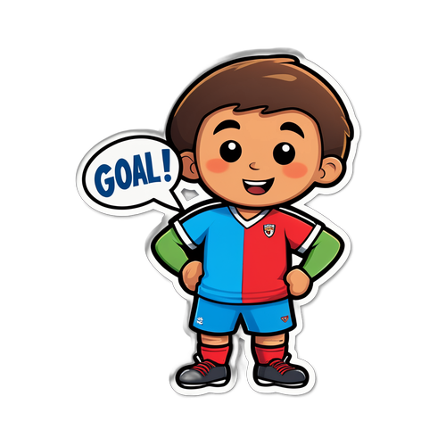 Stiker Karakter Sepak Bola Lucu