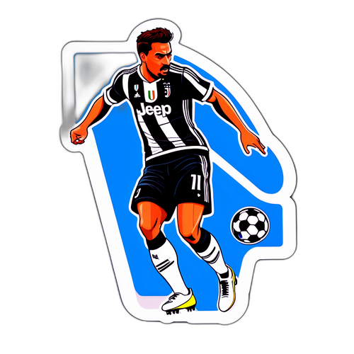 מדבקה של שחקן כדורגל