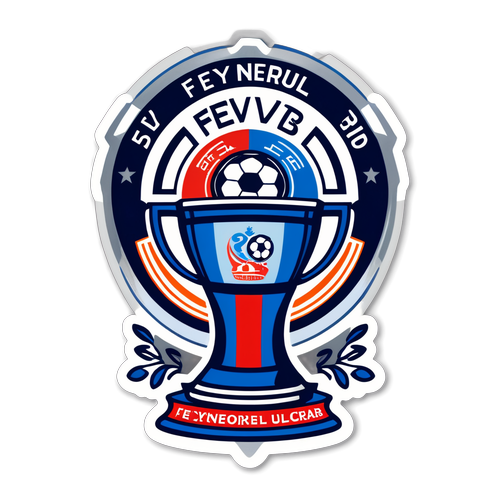 KNVB Beker Sticker met PSV en Feyenoord Logo's