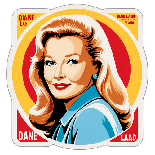 Retro film affisch klistermärke för Diane Ladd
