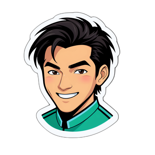 刘翔的自信微笑