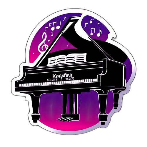 Inspirierendes Klavier-Sticker