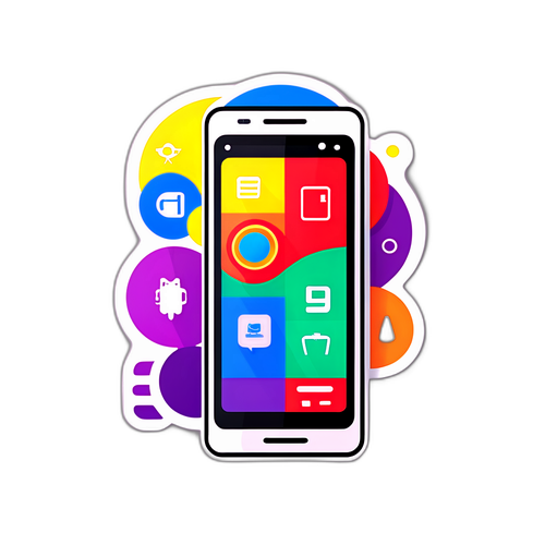 Sticker Smartphone avec Interface Google Gemini