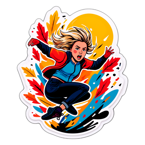 Aufregender Moment des Falls von Katharina Liensberger