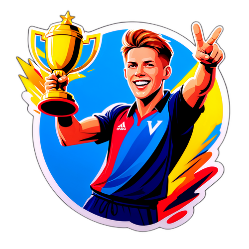 Karsten Warholm med trofé