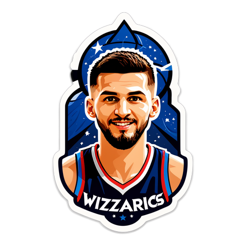 Sticker ng Wizards na may Tema ni Nikola Jokić