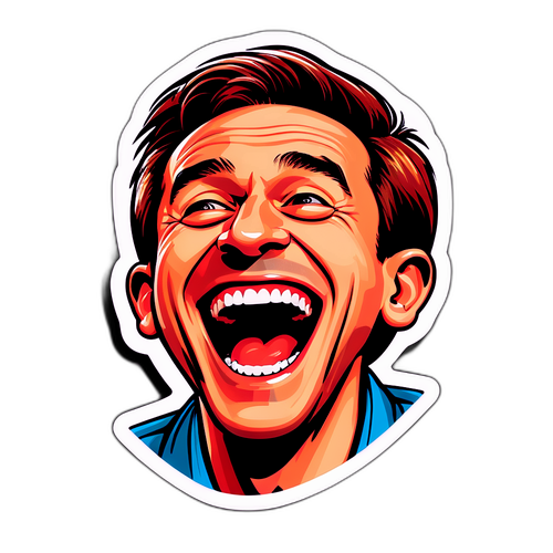 Sticker von Billy Vigar beim Lachen