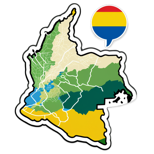 Mapa de Colombia con ciudades que apoyan la selección U-20