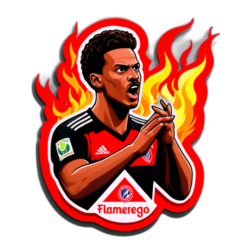 Sticker des letzten Feuers bei Flamengo gegen Bayern
