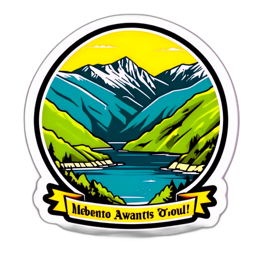 Sticker met panoramisch uitzicht op Montenegro