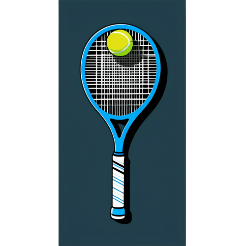 Un design chic di una racchetta da tennis e palla