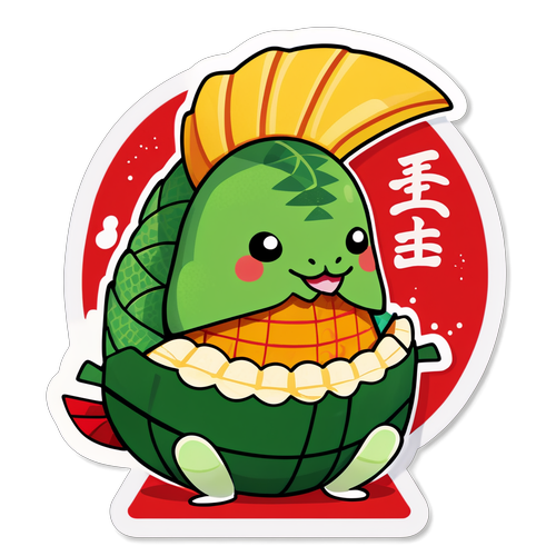 端午節可愛粽子貼紙