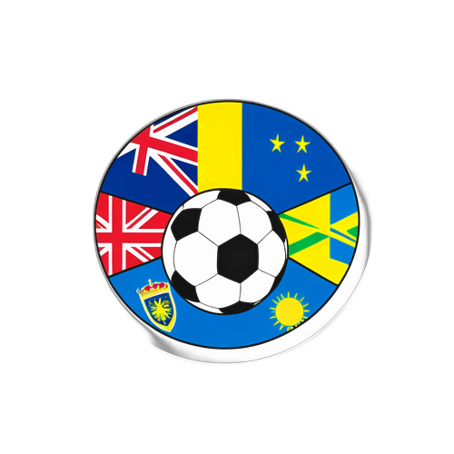 Stiker Minimalis Pertandingan Persahabatan Selandia Baru dan Ukraina