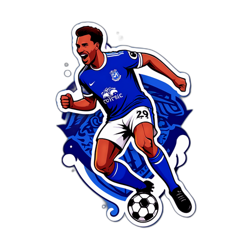 Jucător de fotbal celebrând un gol