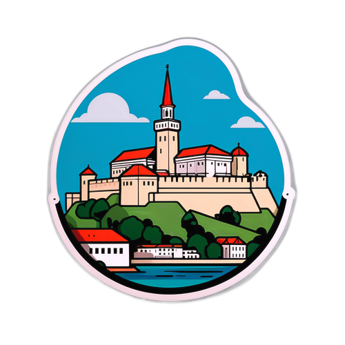 Minimalist Sticker z Kalemegdanem