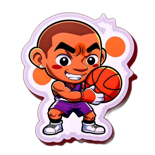 Een cartoon van een Baki Zebo met een bal
