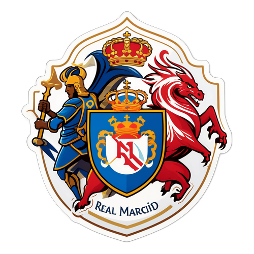 Isang Sticker na Temang Pantasya ng mga Manlalaro ng Real Madrid bilang mga Kabalyero