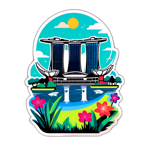 Widok Singapuru z Marina Bay Sands