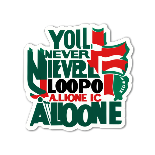 Diseño de un sticker de Liverpool con 'You'll Never Walk Alone'