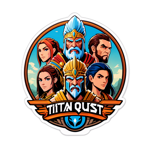 Design samolepky s logem Titan Quest 2