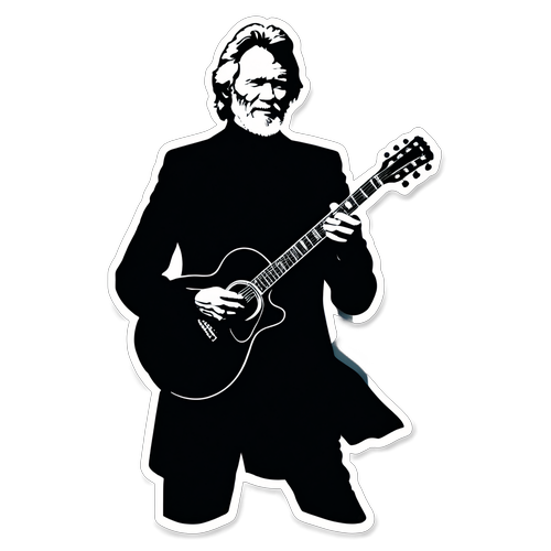 Unforgettable Icon: The Music Legend Silhouette of Kris Kristofferson!