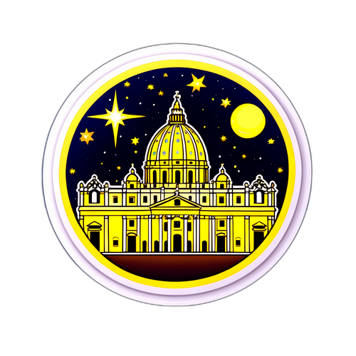 Vatican de nuit illuminé