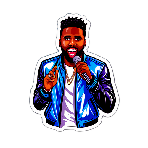 Sticker cu Jason Derulo ca superstar pop