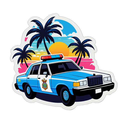 Miami Vice W Akcji: Zobacz Niesamowity Radiowóz w Tropikalnej Oprawie!