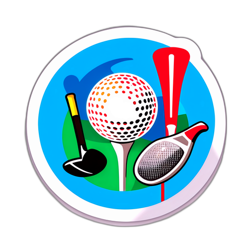 LPGA 투어 테마 골프공 및 클럽 디자인 스티커