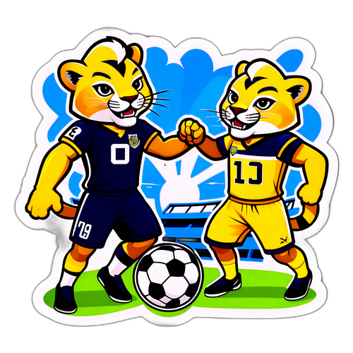 Maskot Pumas UNAM dan Monterrey Bertanding