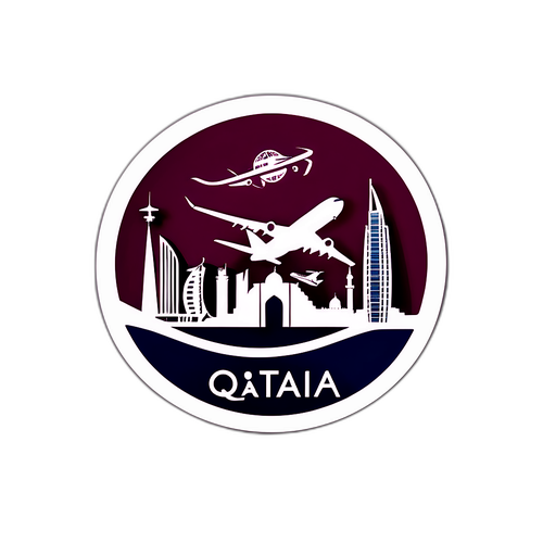 Sticker ya Usafiri ya Qatar Airways