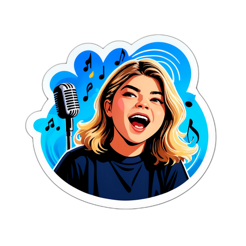 Autocollant dynamique de Louane chantant