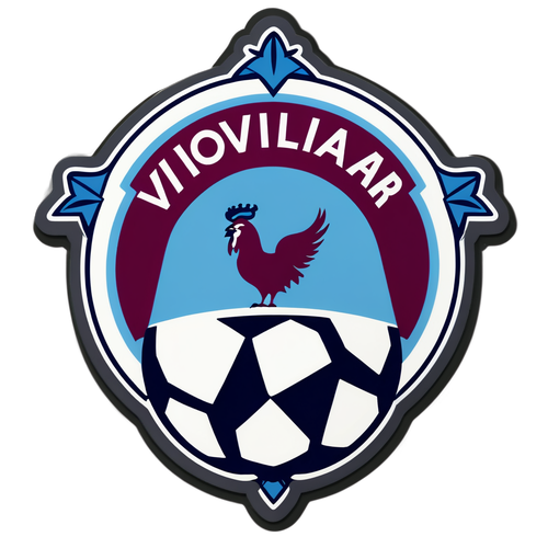 Vibrant Klistermærke med Aston Villa og Tottenham Logoer