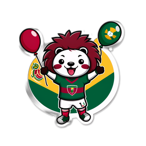 Maskot Fluminense yang Imut Merayakan Pertandingan