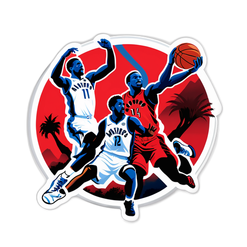 Sticker ng Labanan ng Mavericks at Raptors
