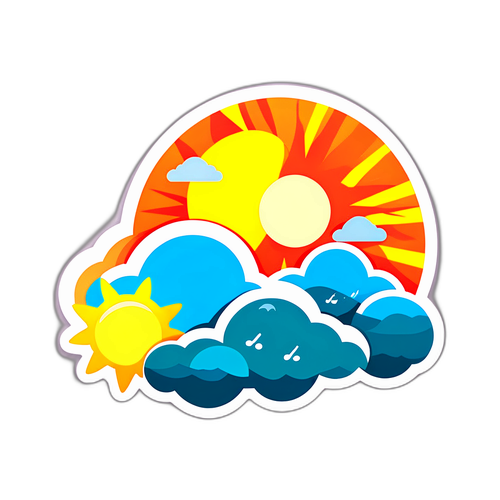 Sticker del clima cambiante en Jujuy