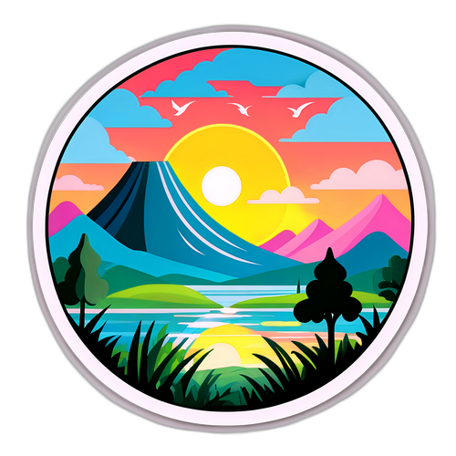 Desain Stiker Pagi yang Tenang dan Menginspirasi