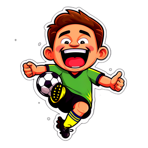 Hình dán cầu thủ bóng đá hài hước