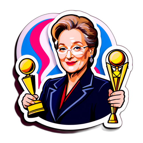 Un autocollant inspiré de Meryl Streep